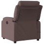 Sillón reclinable de masaje eléctrico tela marrón oscuro by , Armchairs - Ref: Foro24-3204973, Price: 291,57 €, Discount: %