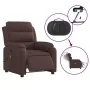 Sillón reclinable de masaje eléctrico tela marrón oscuro de , Sillones - Ref: Foro24-3204973, Precio: 295,11 €, Descuento: %