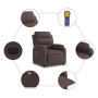 Sillón reclinable de masaje eléctrico tela marrón oscuro by , Armchairs - Ref: Foro24-3204973, Price: 291,57 €, Discount: %