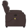 Sillón reclinable de masaje eléctrico tela marrón oscuro by , Armchairs - Ref: Foro24-3204973, Price: 291,57 €, Discount: %