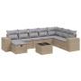 Juego de sofás jardín con cojines beige mezcla 9 pzas ratán PE by , Garden sets - Ref: Foro24-3264525, Price: 542,26 €, Disco...
