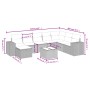 Juego de sofás jardín con cojines beige mezcla 9 pzas ratán PE by , Garden sets - Ref: Foro24-3264525, Price: 542,26 €, Disco...