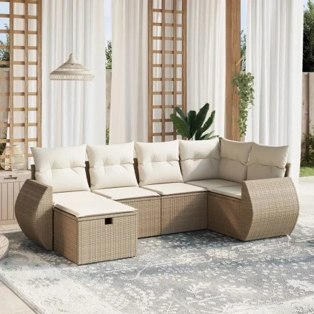 Juego de sofás jardín con cojines 6 pzas ratán sintético beige von , Gartensets - Ref: Foro24-3264104, Preis: 491,08 €, Rabat...