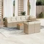 Set de sofás de jardín 9 pzas con cojines ratán sintético beige by , Garden sets - Ref: Foro24-3256065, Price: 607,77 €, Disc...
