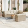 Set de sofás de jardín 9 pzas con cojines ratán sintético beige by , Garden sets - Ref: Foro24-3256065, Price: 641,60 €, Disc...