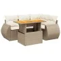 Juego de sofás jardín con cojines 5 pzas ratán sintético beige by , Garden sets - Ref: Foro24-3272178, Price: 466,37 €, Disco...