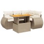 Juego de sofás jardín con cojines 5 pzas ratán sintético beige von , Gartensets - Ref: Foro24-3272178, Preis: 426,27 €, Rabat...