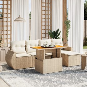 Juego de sofás jardín con cojines 6 pzas ratán sintético beige von , Gartensets - Ref: Foro24-3272171, Preis: 433,81 €, Rabat...