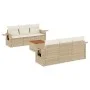 Set sofás de jardín 7 piezas y cojines ratán sintético beige by , Modular outdoor sofas - Ref: Foro24-3224455, Price: 503,94 ...