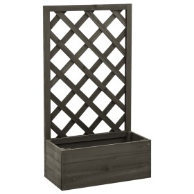 Gitterpflanzgefäß aus grauem Tannenholz, 50 x 25 x 90 cm von vidaXL, Töpfe und Pflanzgefäße - Ref: Foro24-314831, Preis: 43,4...