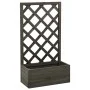 Garden trellis planter gray fir wood 50x25x90 cm by vidaXL, Pots and planters - Ref: Foro24-314831, Price: 49,51 €, Discount: %