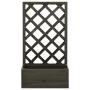 Jardinera enrejada de jardín madera abeto gris 50x25x90 cm de vidaXL, Maceteros y jardineras - Ref: Foro24-314831, Precio: 49...