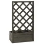 Jardinera enrejada de jardín madera abeto gris 50x25x90 cm de vidaXL, Maceteros y jardineras - Ref: Foro24-314831, Precio: 49...
