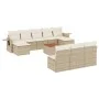 Set de sofás de jardín 11pzas con cojines ratán sintético beige by , Modular outdoor sofas - Ref: Foro24-3224770, Price: 663,...