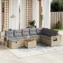 Juego de sofás jardín con cojines beige mezcla 9 pzas ratán PE by , Garden sets - Ref: Foro24-3264986, Price: 544,58 €, Disco...