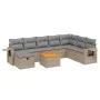 Juego de sofás jardín con cojines beige mezcla 9 pzas ratán PE by , Garden sets - Ref: Foro24-3264986, Price: 544,58 €, Disco...