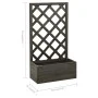 Jardinera enrejada de jardín madera abeto gris 50x25x90 cm de vidaXL, Maceteros y jardineras - Ref: Foro24-314831, Precio: 49...