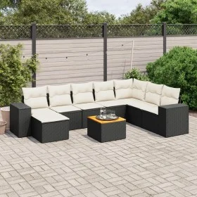 Set de sofás de jardín 8 piezas y cojines ratán sintético negro by , Garden sets - Ref: Foro24-3257911, Price: 524,98 €, Disc...