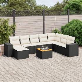 Set de sofás de jardín 8 piezas y cojines ratán sintético negro von , Gartensets - Ref: Foro24-3257911, Preis: 523,02 €, Raba...