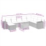 Set de sofás de jardín 8 piezas y cojines ratán sintético negro by , Garden sets - Ref: Foro24-3257911, Price: 523,02 €, Disc...
