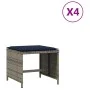 Taburetes de jardín con cojines 4 uds ratán PE gris 40x40x35 cm von , Hocker für den Außenbereich - Ref: Foro24-4007490, Prei...