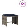 Taburetes de jardín con cojines 4 uds ratán PE gris 40x40x35 cm von , Hocker für den Außenbereich - Ref: Foro24-4007490, Prei...