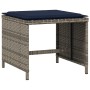Taburetes de jardín con cojines 4 uds ratán PE gris 40x40x35 cm von , Hocker für den Außenbereich - Ref: Foro24-4007490, Prei...