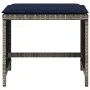 Taburetes de jardín con cojines 4 uds ratán PE gris 40x40x35 cm von , Hocker für den Außenbereich - Ref: Foro24-4007490, Prei...