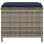 Taburetes de jardín con cojines 4 uds ratán PE gris 40x40x35 cm von , Hocker für den Außenbereich - Ref: Foro24-4007490, Prei...