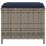 Taburetes de jardín con cojines 4 uds ratán PE gris 40x40x35 cm von , Hocker für den Außenbereich - Ref: Foro24-4007490, Prei...