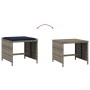 Taburetes de jardín con cojines 4 uds ratán PE gris 40x40x35 cm von , Hocker für den Außenbereich - Ref: Foro24-4007490, Prei...