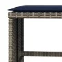 Taburetes de jardín con cojines 4 uds ratán PE gris 40x40x35 cm von , Hocker für den Außenbereich - Ref: Foro24-4007490, Prei...