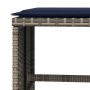 Taburetes de jardín con cojines 4 uds ratán PE gris 40x40x35 cm von , Hocker für den Außenbereich - Ref: Foro24-4007490, Prei...