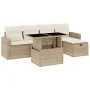 Juego de sofás jardín con cojines 6 pzas ratán sintético beige by , Garden sets - Ref: Foro24-3274808, Price: 445,82 €, Disco...