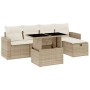 Juego de sofás jardín con cojines 6 pzas ratán sintético beige by , Garden sets - Ref: Foro24-3274808, Price: 420,96 €, Disco...