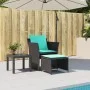 Sillón de jardín con reposapiés ratán sintético negro von , Gartensets - Ref: Foro24-368624, Preis: 122,43 €, Rabatt: %