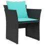 Sillón de jardín con reposapiés ratán sintético negro von , Gartensets - Ref: Foro24-368624, Preis: 122,43 €, Rabatt: %