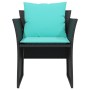 Sillón de jardín con reposapiés ratán sintético negro von , Gartensets - Ref: Foro24-368624, Preis: 119,84 €, Rabatt: %