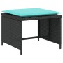 Sillón de jardín con reposapiés ratán sintético negro von , Gartensets - Ref: Foro24-368624, Preis: 119,84 €, Rabatt: %