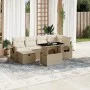 Set sofás de jardín 7 piezas y cojines ratán sintético beige by , Garden sets - Ref: Foro24-3274978, Price: 547,33 €, Discoun...