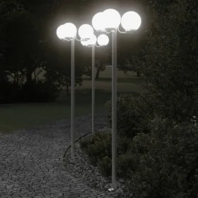 Farolas de exterior 3 unidades acero inoxidable 215 cm von , Außenbeleuchtung - Ref: Foro24-4006390, Preis: 217,33 €, Rabatt: %