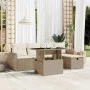 Juego de sofás jardín con cojines 6 pzas ratán sintético beige by , Garden sets - Ref: Foro24-3275128, Price: 498,35 €, Disco...