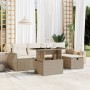 Juego de sofás jardín con cojines 6 pzas ratán sintético beige von , Gartensets - Ref: Foro24-3275128, Preis: 460,55 €, Rabat...