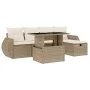 Juego de sofás jardín con cojines 6 pzas ratán sintético beige by , Garden sets - Ref: Foro24-3275128, Price: 498,35 €, Disco...
