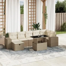 Set de sofás de jardín y cojines 8 piezas ratán sintético beige by , Garden sets - Ref: Foro24-3275308, Price: 590,78 €, Disc...