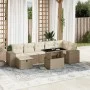 Set de sofás de jardín y cojines 8 piezas ratán sintético beige by , Garden sets - Ref: Foro24-3275308, Price: 590,81 €, Disc...