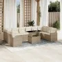 Set de sofás de jardín 11pzas con cojines ratán sintético beige by , Garden sets - Ref: Foro24-3267518, Price: 764,55 €, Disc...