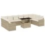Set de sofás de jardín 11pzas con cojines ratán sintético beige by , Garden sets - Ref: Foro24-3267518, Price: 764,55 €, Disc...