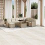 Set de sofás de jardín 9 pzas con cojines ratán sintético beige by , Garden sets - Ref: Foro24-3267468, Price: 603,29 €, Disc...