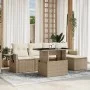 Juego de sofás jardín con cojines 6 pzas ratán sintético beige by , Garden sets - Ref: Foro24-3267868, Price: 434,46 €, Disco...